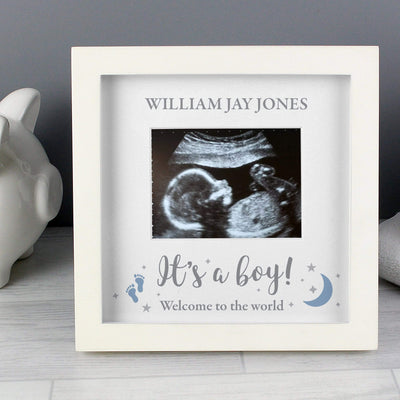 Personalised Memento Photo Frames, Albums and Guestbooks Personalised 'It's A Boy' Baby Scan Frame