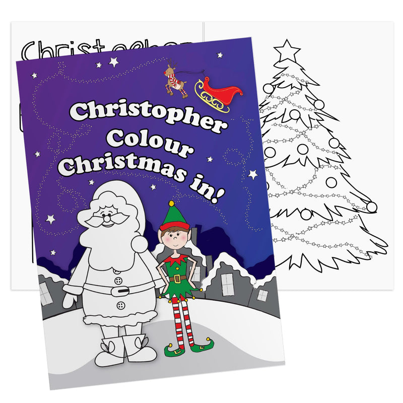 Personalised Memento Books Personalised Its Christmas Elf Colouring Book