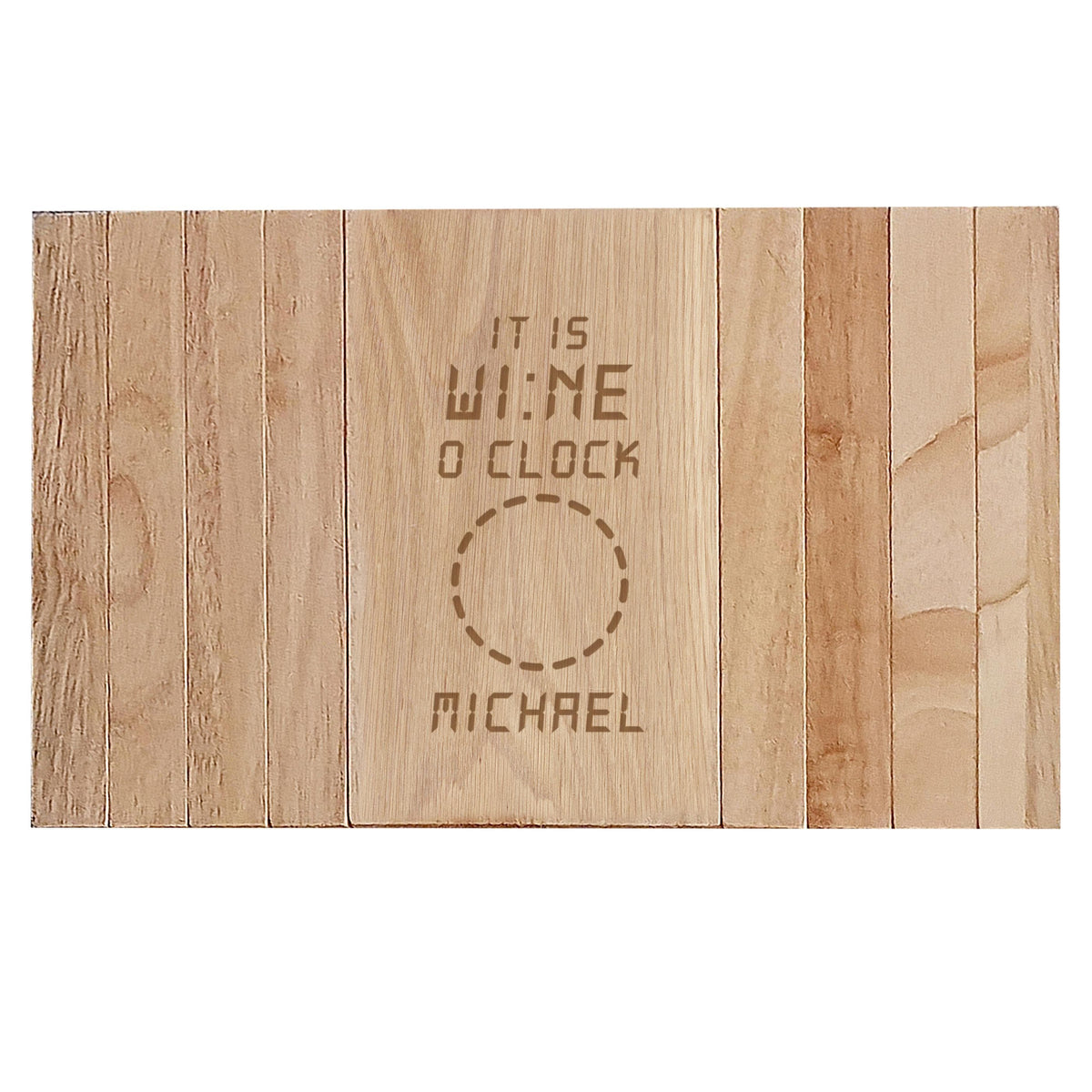 Personalised Memento Personalised Its Wine O'Clock Wooden Sofa Tray