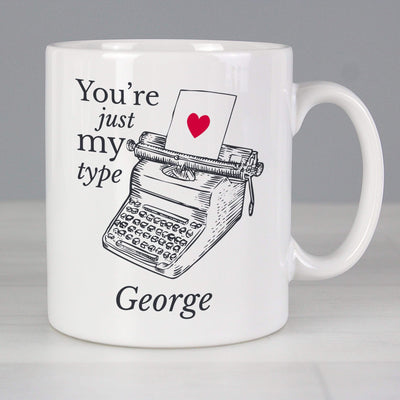 Personalised Memento Mugs Personalised Just My Type Valentines Mug