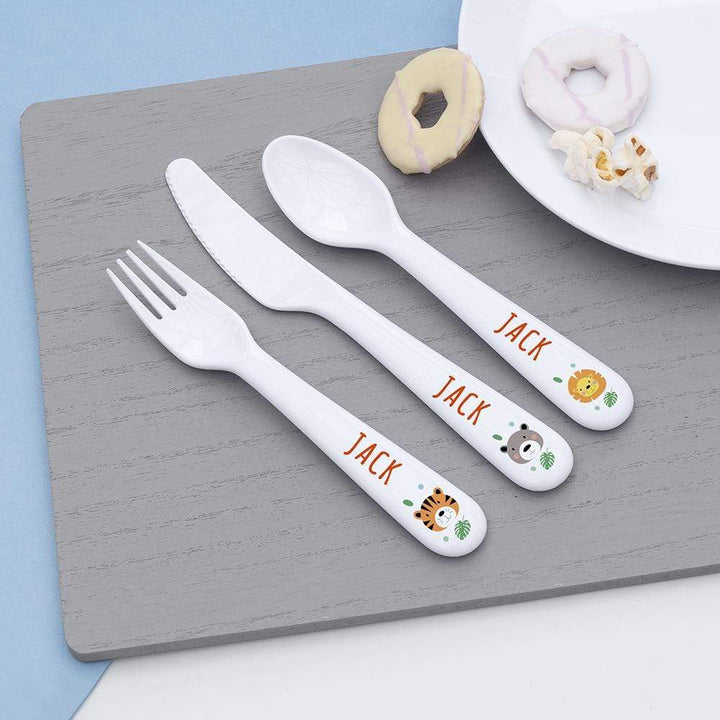 Treat Personalised Kids Jungle Animal Dining Set