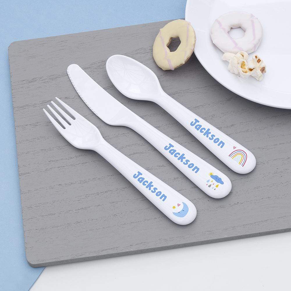 Treat Personalised Kids Rainbow Dining Set