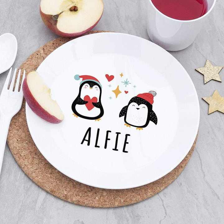 Treat Personalised Kids Winter Penguin Plastic Dining Set