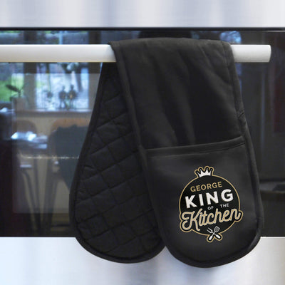 Personalised Memento Personalised King of the Kitchen Oven Gloves