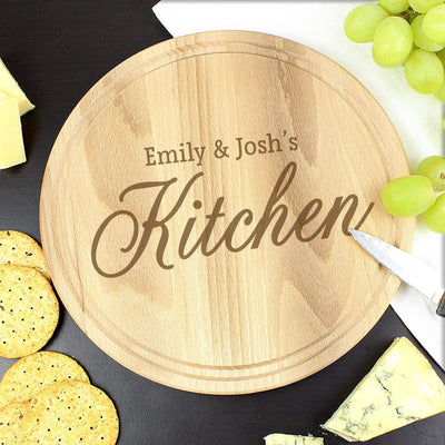 Personalised Memento Personalised Kitchen Round Chopping Board