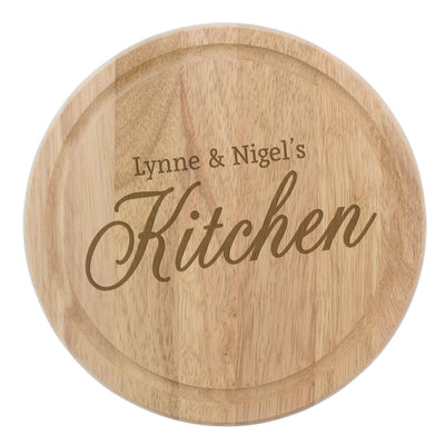 Personalised Memento Personalised Kitchen Round Chopping Board