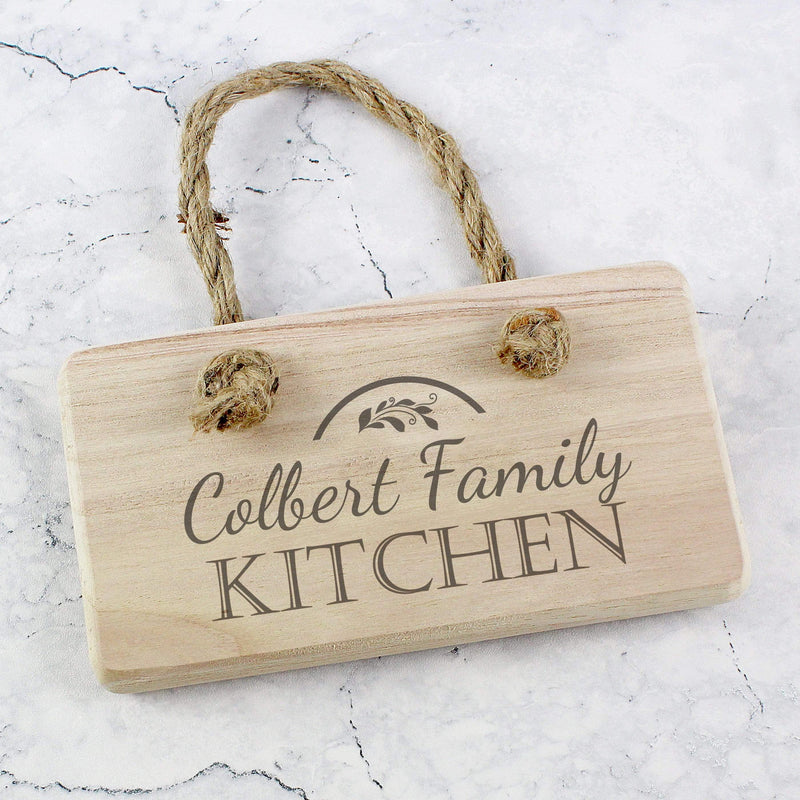 Personalised Memento Wooden Personalised Kitchen Wooden Sign