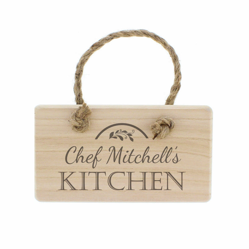 Personalised Memento Wooden Personalised Kitchen Wooden Sign