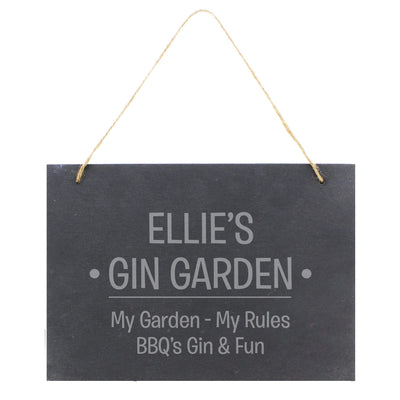 Personalised Memento Hanging Decorations & Signs Personalised Large Hanging Slate Sign