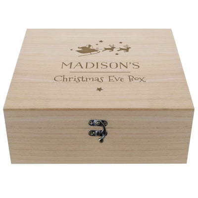 Personalised Memento Personalised Large Wooden Christmas Eve Box
