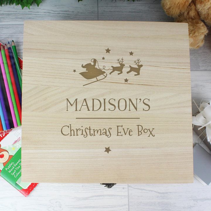 Personalised Memento Personalised Large Wooden Christmas Eve Box