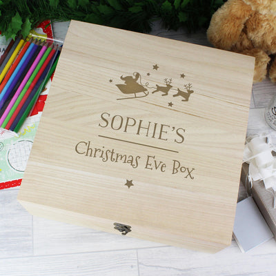 Personalised Memento Personalised Large Wooden Christmas Eve Box