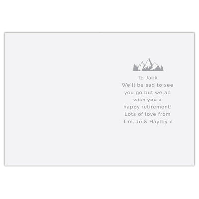 Personalised Memento Greetings Cards Personalised Leaving, Retirement, Adventure Card