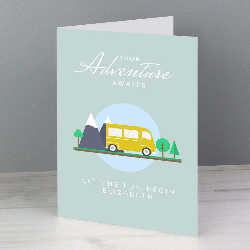 Personalised Memento Greetings Cards Personalised Leaving, Retirement, Adventure Card