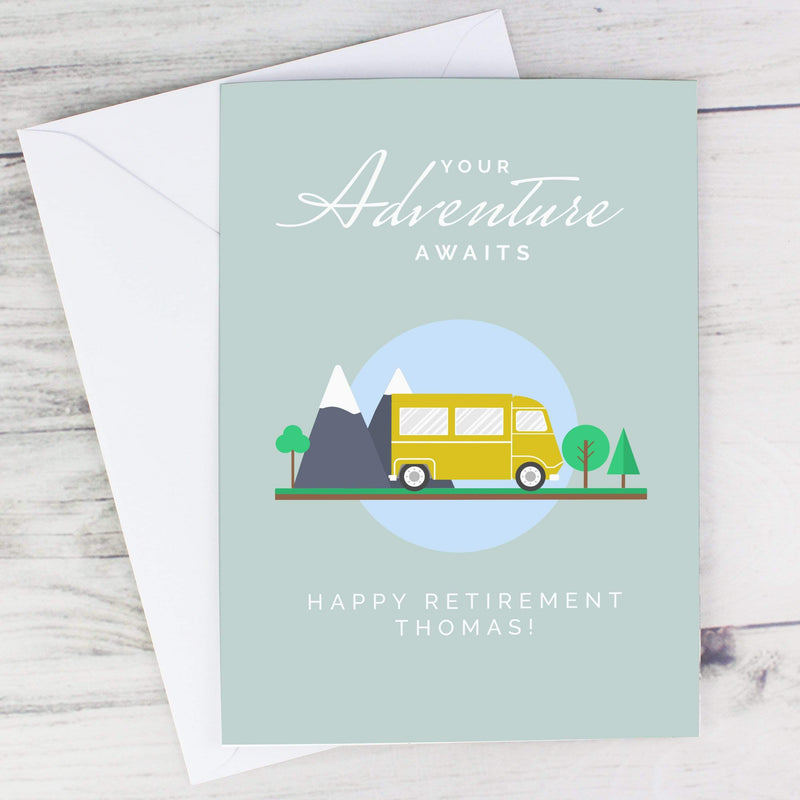 Personalised Memento Greetings Cards Personalised Leaving, Retirement, Adventure Card