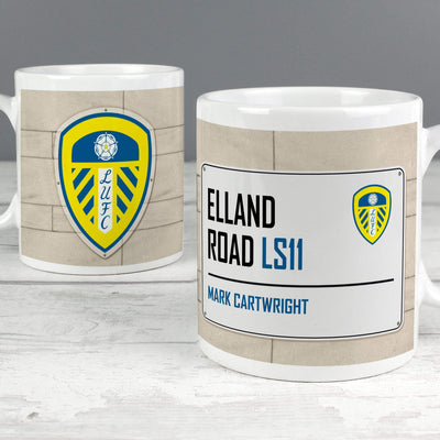 Personalised Memento Mugs Leeds United FC Street Sign Mug