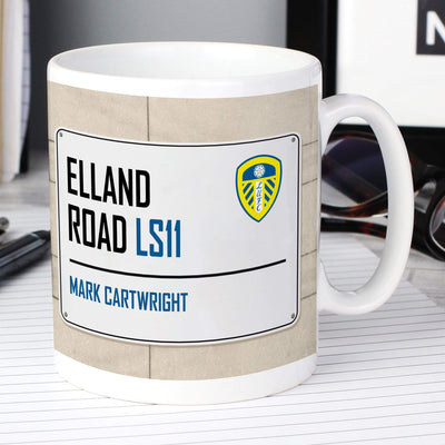 Personalised Memento Mugs Leeds United FC Street Sign Mug