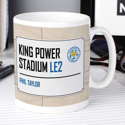 Personalised Memento Mugs Leicester City FC Street Sign Mug