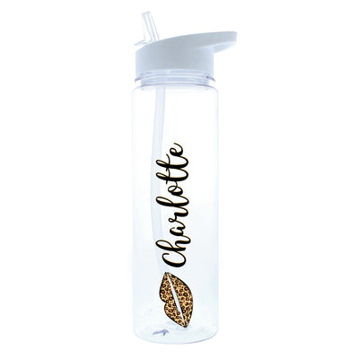 Personalised Memento Mealtime Essentials Personalised Leopard Lips Island Water Bottle
