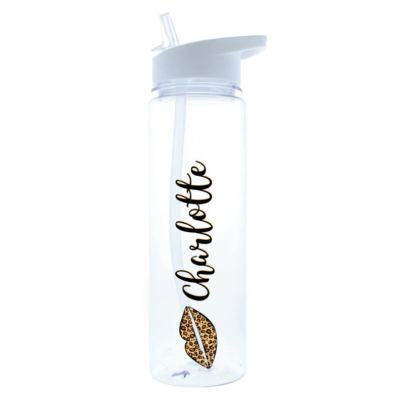 Personalised Memento Mealtime Essentials Personalised Leopard Lips Island Water Bottle