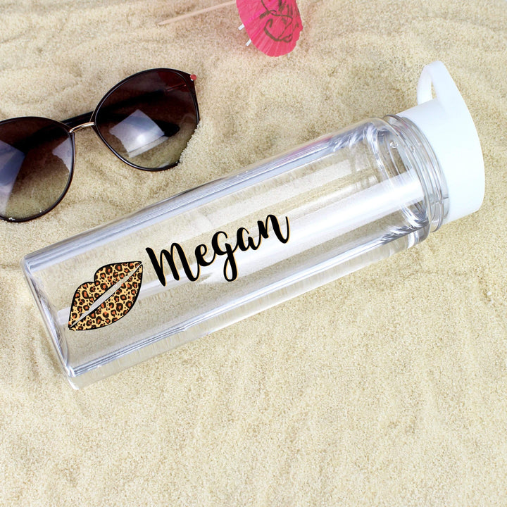 Personalised Memento Mealtime Essentials Personalised Leopard Lips Island Water Bottle