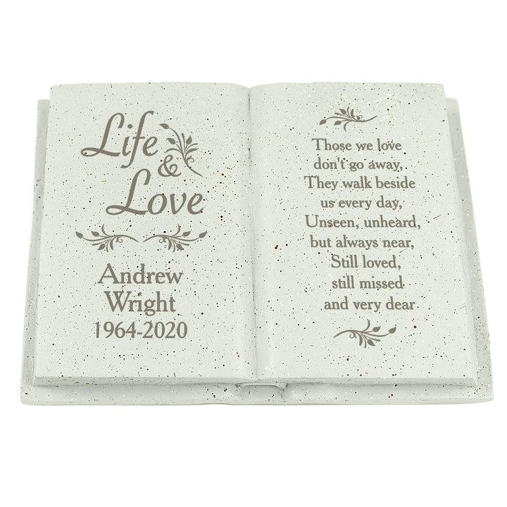 Personalised Memento Ornaments Personalised Life &amp; Love Memorial Book