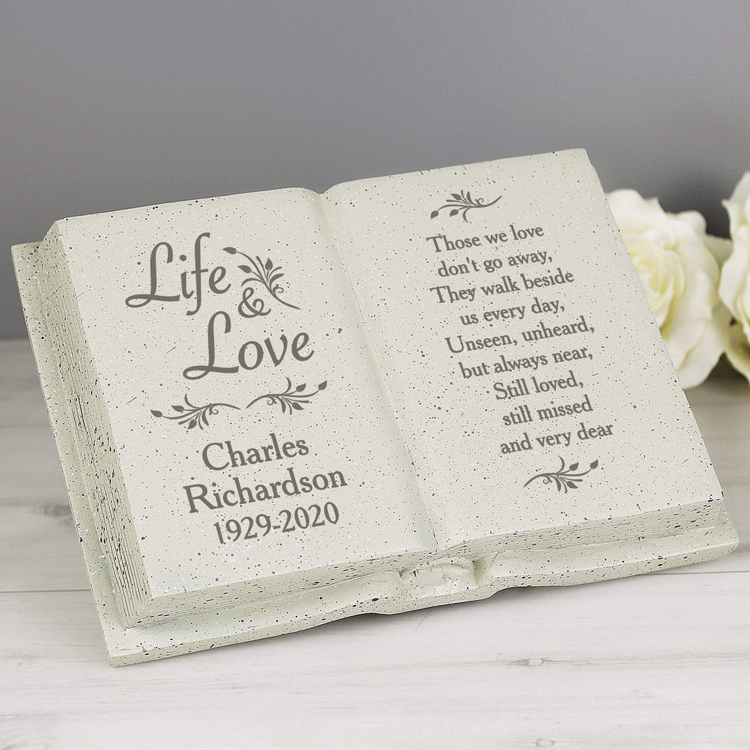 Personalised Memento Ornaments Personalised Life &amp; Love Memorial Book