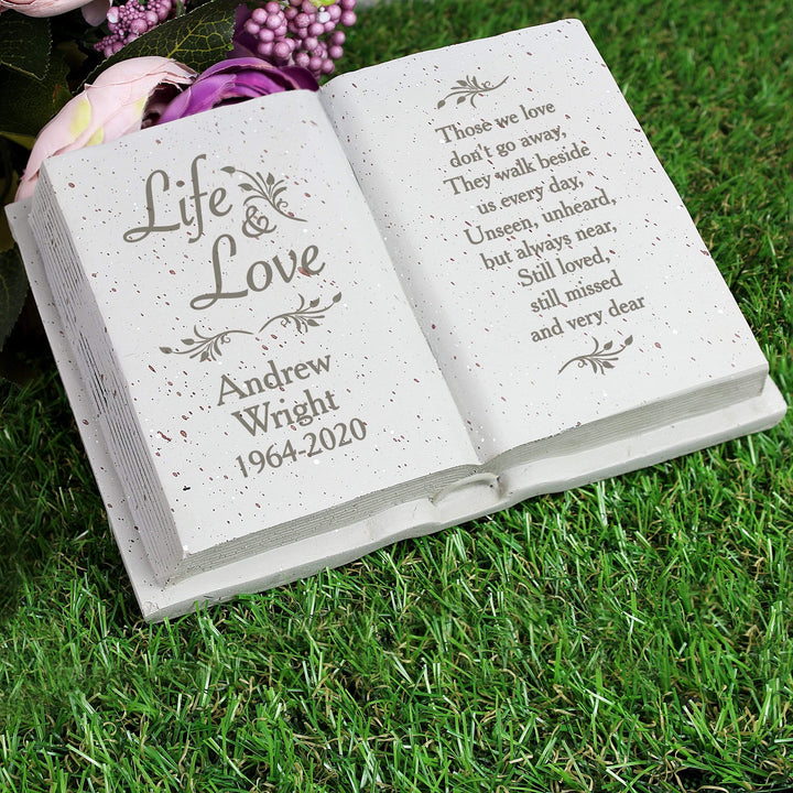 Personalised Memento Ornaments Personalised Life &amp; Love Memorial Book