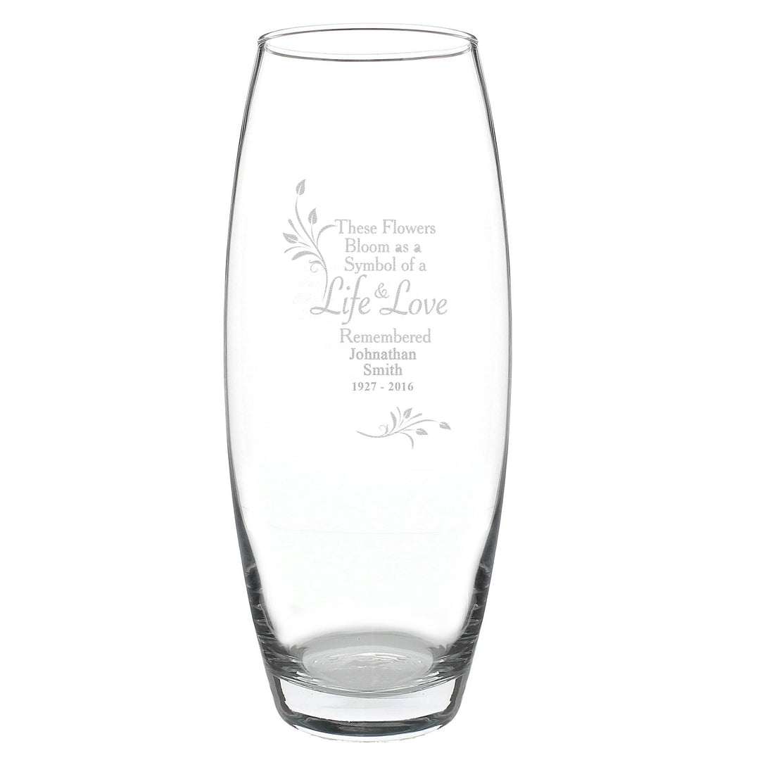 Personalised Memento Vases Personalised Life &amp; Love Vase