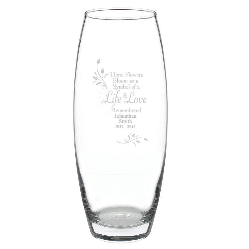 Personalised Memento Vases Personalised Life & Love Vase