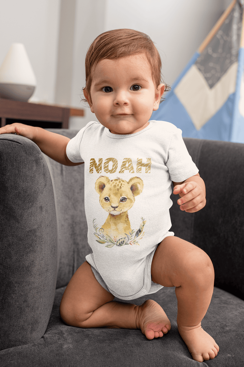 The Little Personal Shop Personalised Lion Cub Babygrow/Onesie