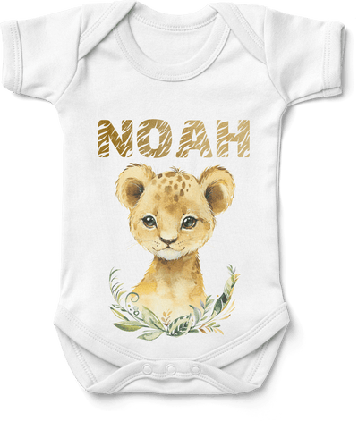 The Little Personal Shop Personalised Lion Cub Babygrow/Onesie