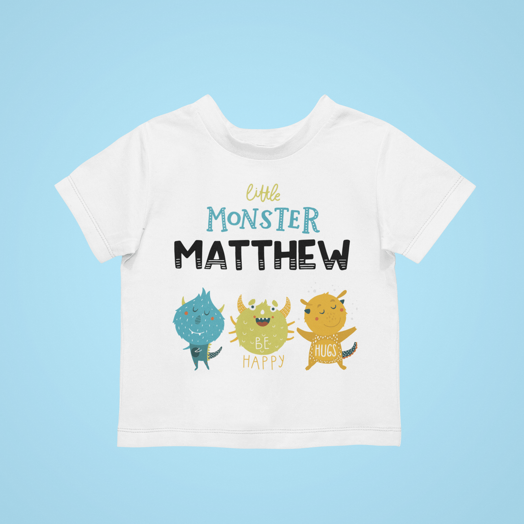 The Little Personal Shop Babygrows Personalised Little Monster Babygrow