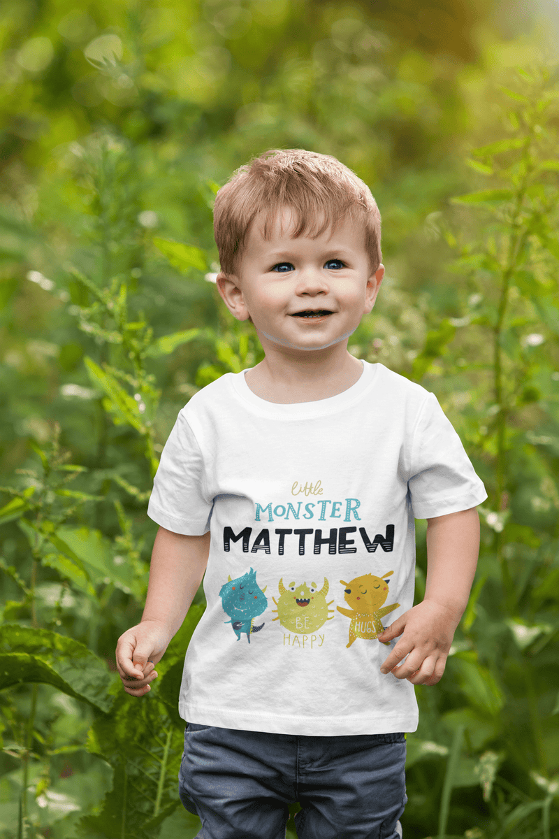 The Little Personal Shop Babygrows Personalised Little Monster Babygrow