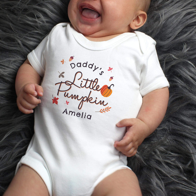 Personalised Memento Personalised Little Pumpkin Baby Vest