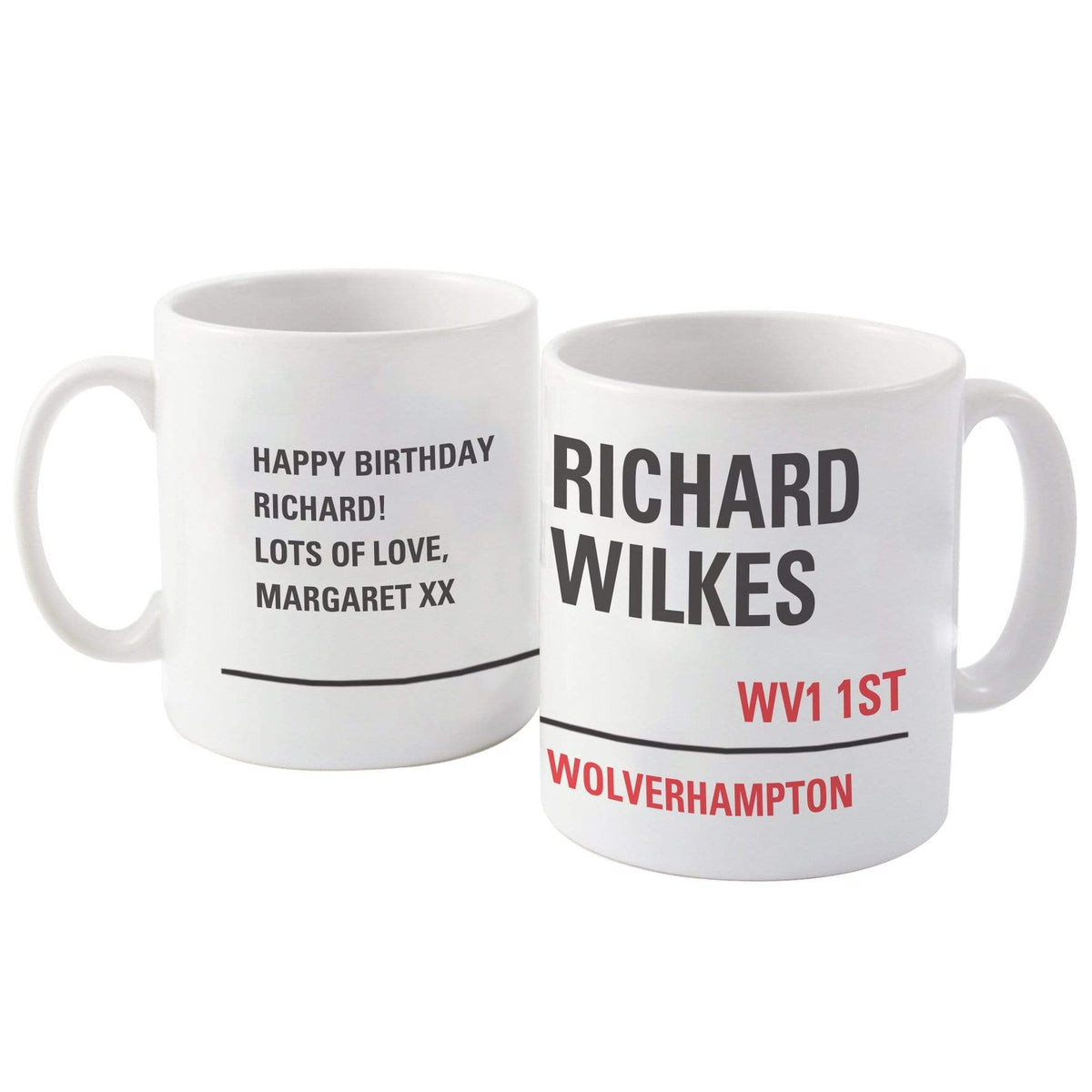 Personalised Memento Mugs Personalised London Street Sign Mug