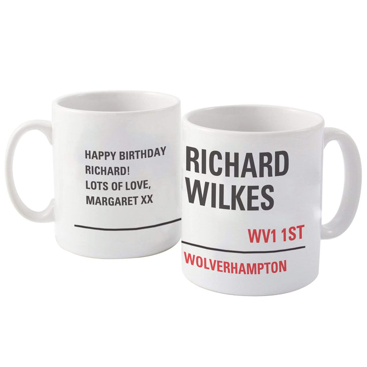 Personalised Memento Mugs Personalised London Street Sign Mug