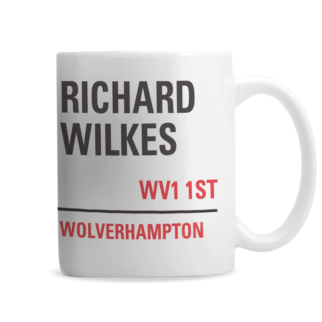 Personalised Memento Mugs Personalised London Street Sign Mug