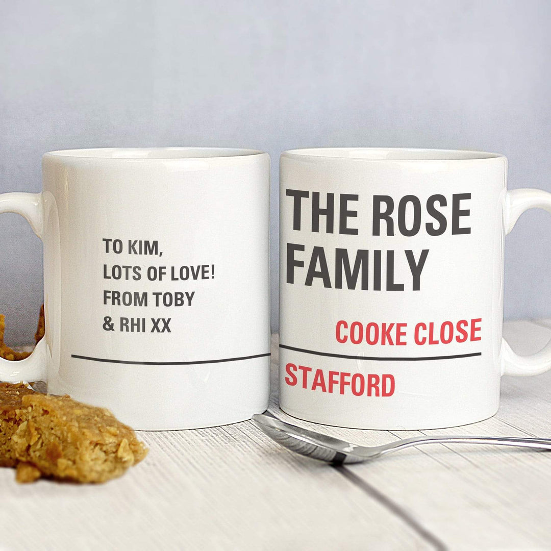 Personalised Memento Mugs Personalised London Street Sign Mug