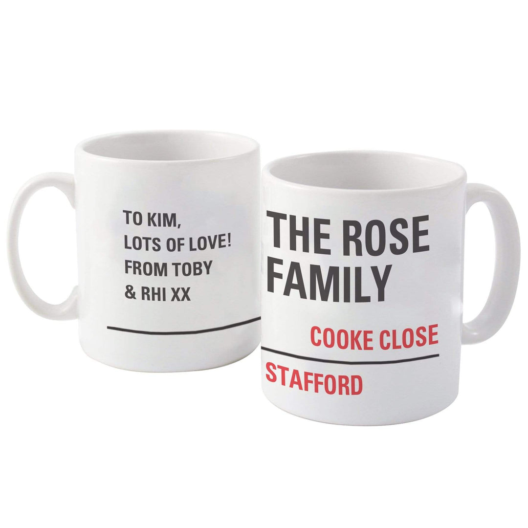 Personalised Memento Mugs Personalised London Street Sign Mug