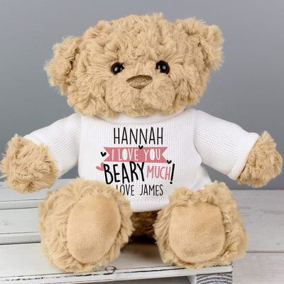 Personalised Memento Personalised Love You Beary Much Teddy Bear