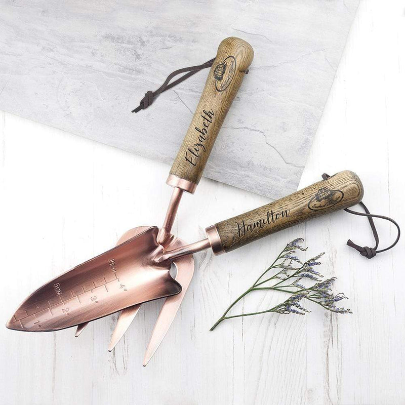 Treat Personalised Luxe Copper Trowel And Fork Set