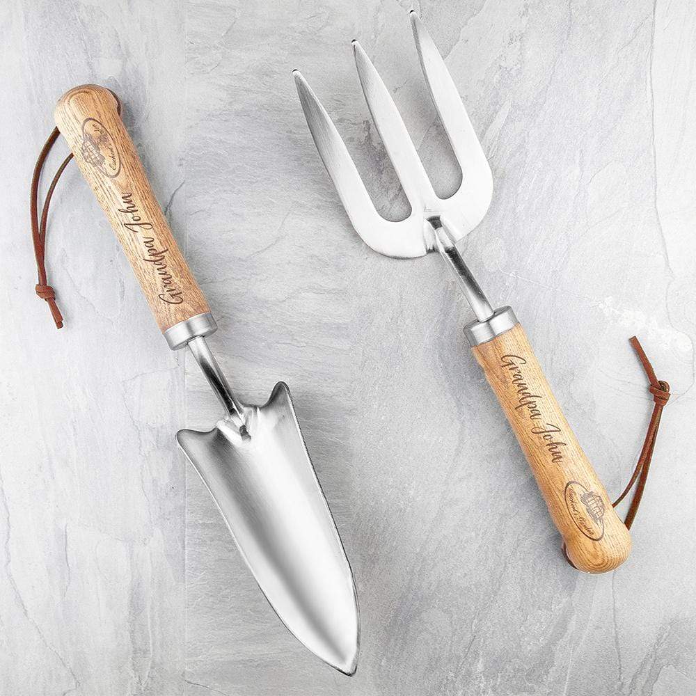 Treat Personalised Luxe Silver Trowel And Fork Set
