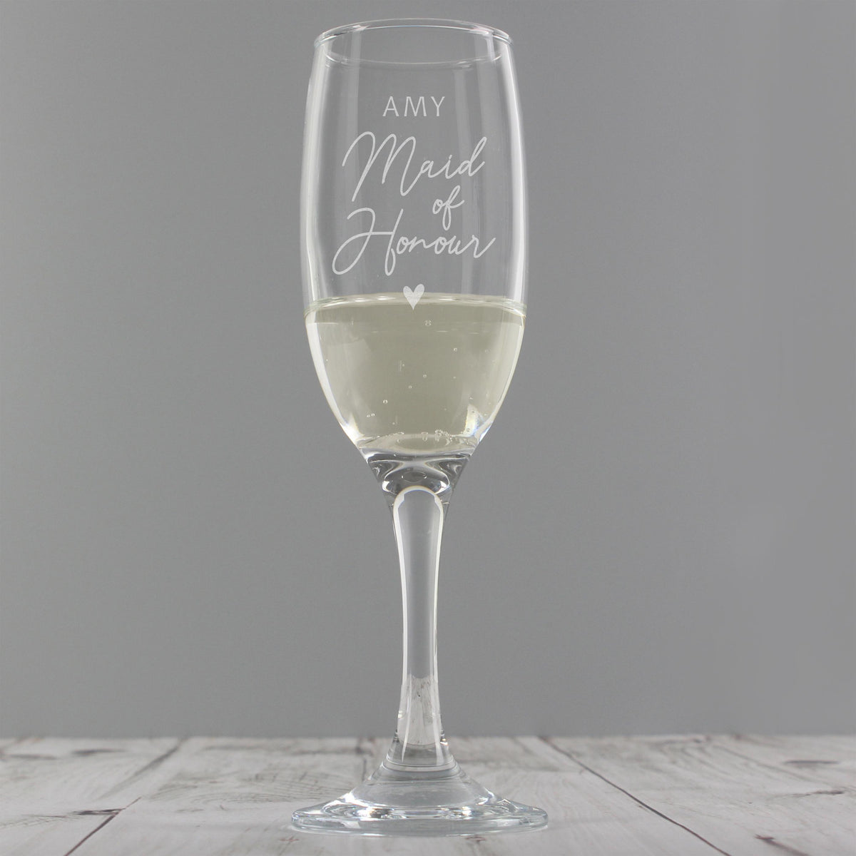 Personalised Memento Personalised Maid of Honour Flute Glass