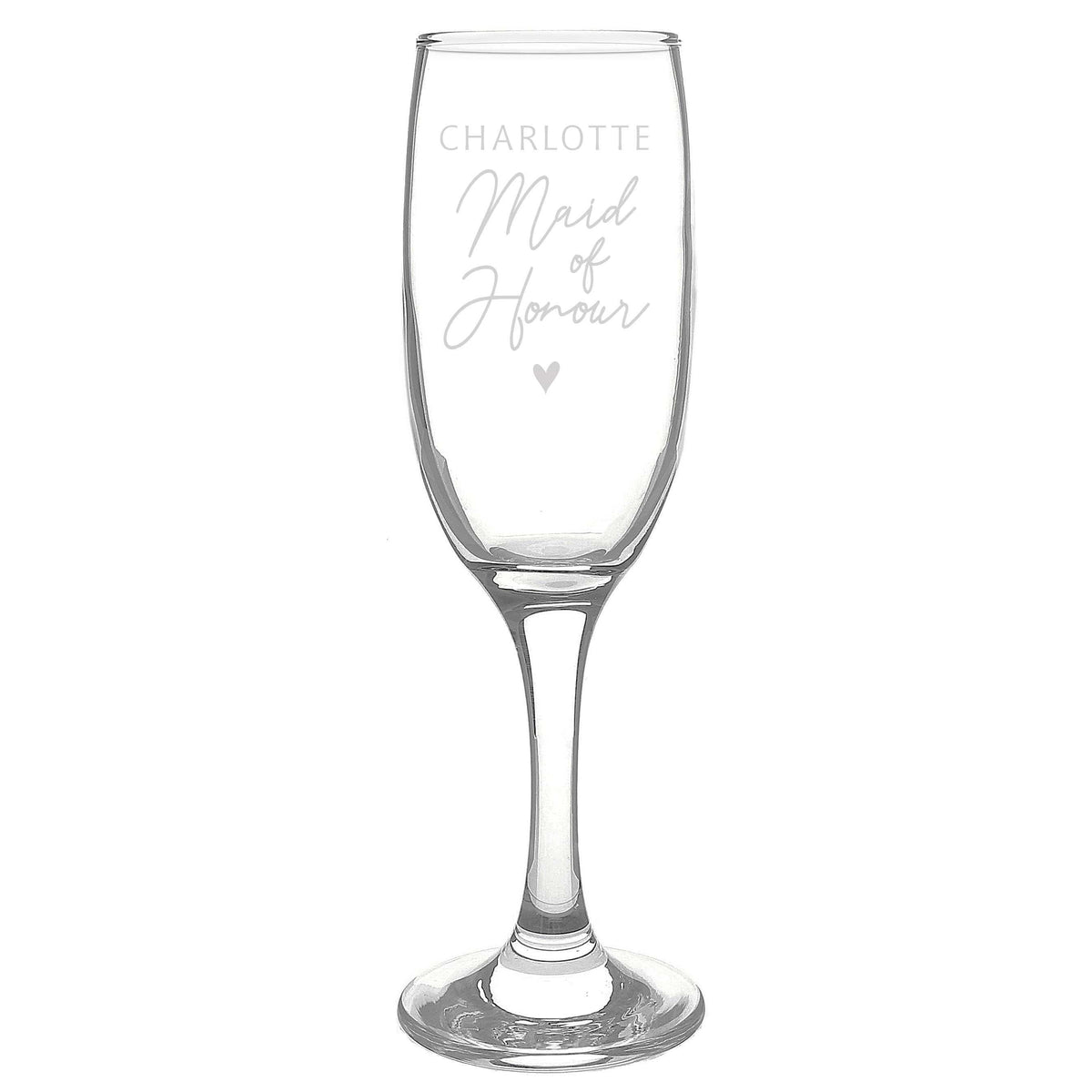 Personalised Memento Personalised Maid of Honour Flute Glass