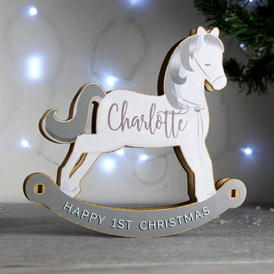 Personalised Memento Christmas Decorations Personalised Make Your Own Rocking Horse 3D Decoration Kit