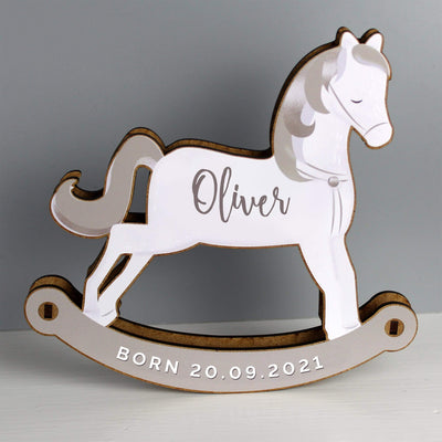 Personalised Memento Christmas Decorations Personalised Make Your Own Rocking Horse 3D Decoration Kit