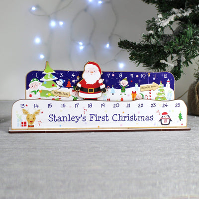 Personalised Memento Wooden Personalised Make Your Own Santa Christmas Advent Countdown Kit