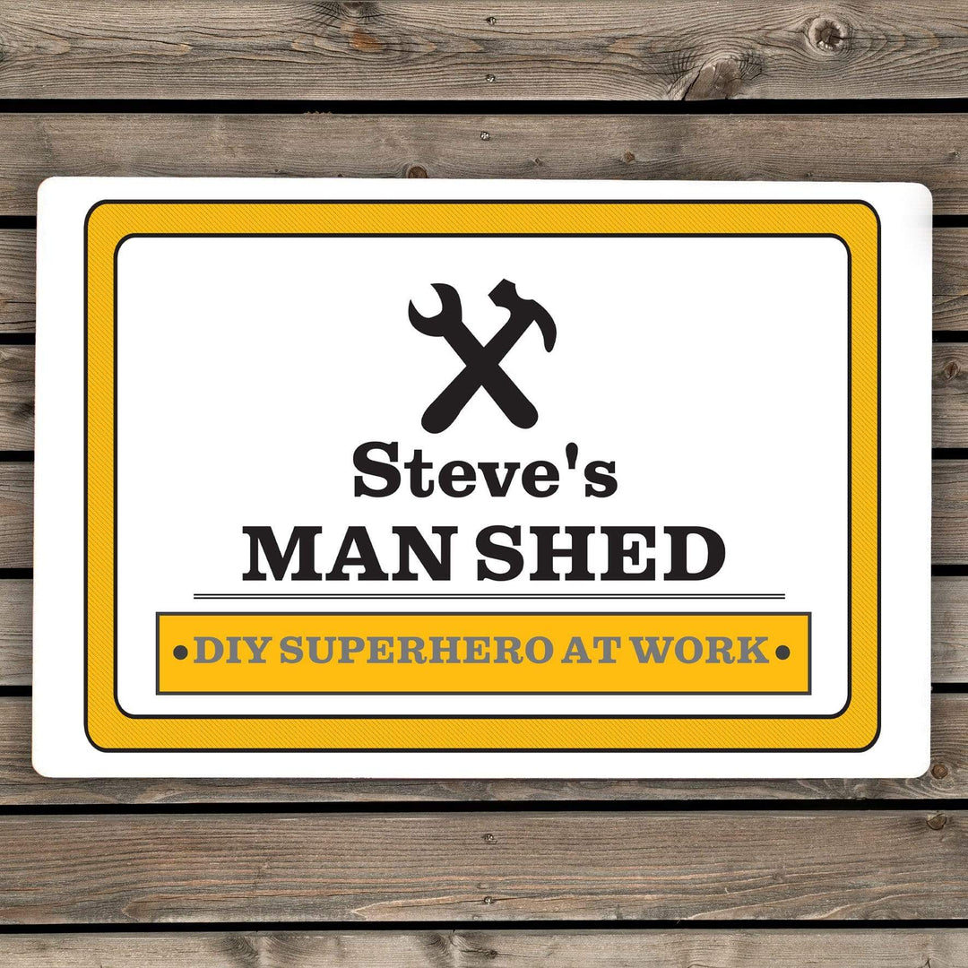 Personalised Memento Hanging Decorations &amp; Signs Personalised Man At Work Sign