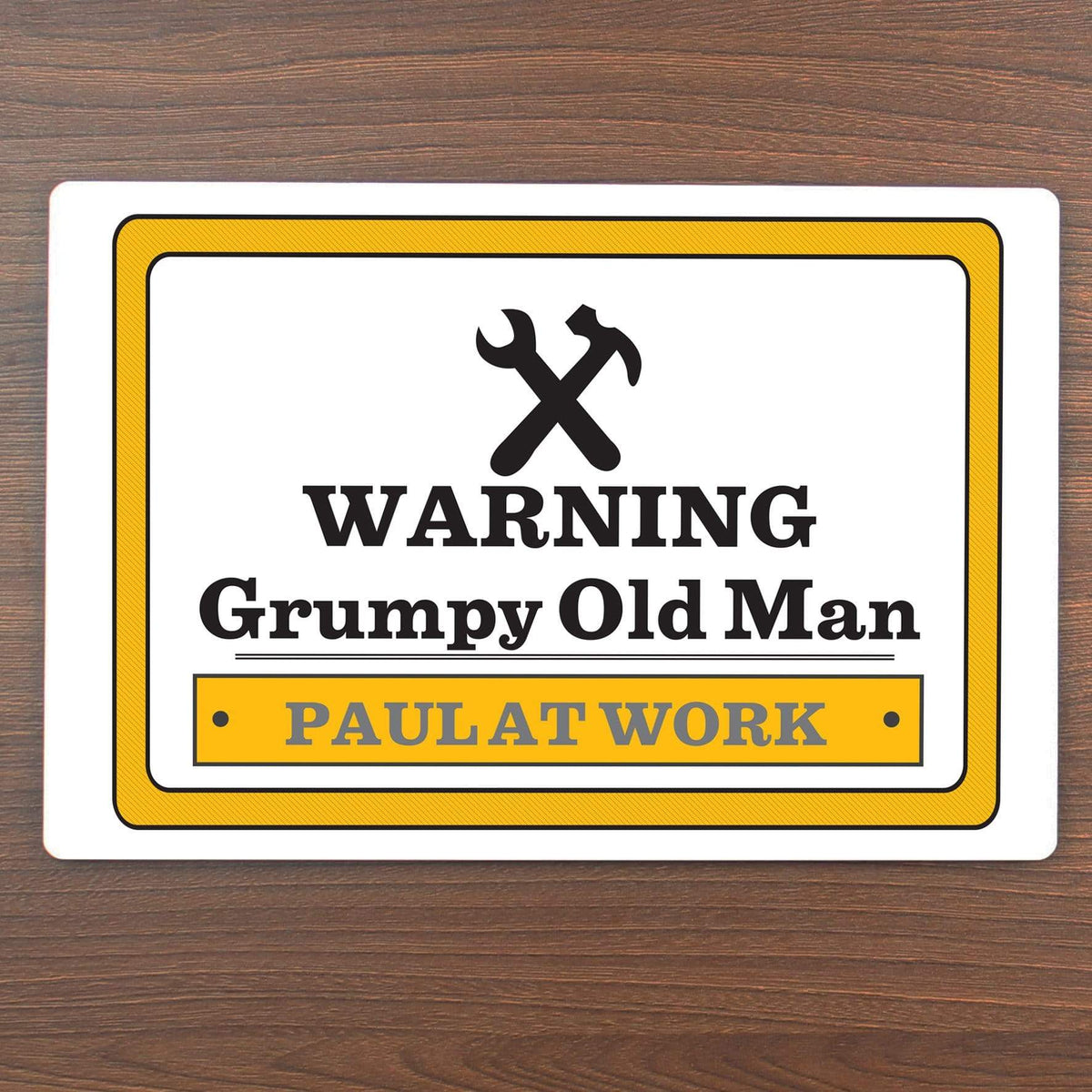 Personalised Memento Hanging Decorations & Signs Personalised Man At Work Sign